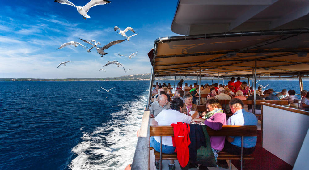 Boat trip to the islands of Rab and Pag from the city of Krk