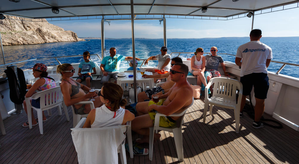 Bootstour auf der Insel Rab und fjord Zavratnica