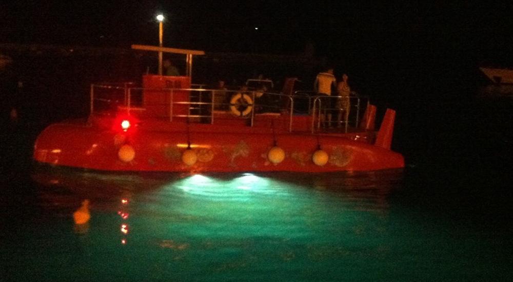 A ride with a semi-submarine for children in Baška